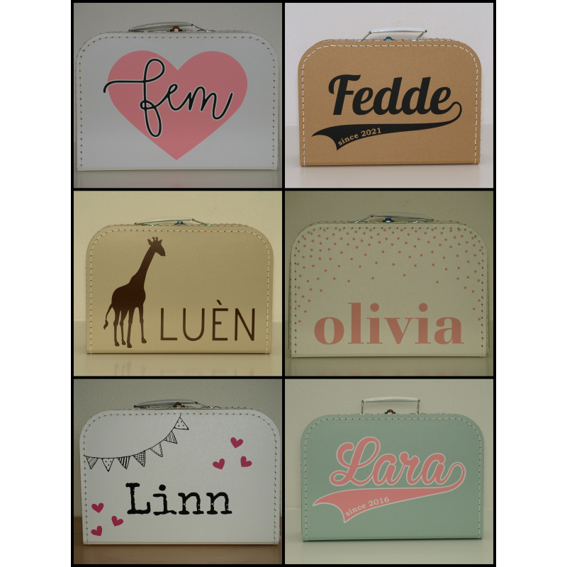 Koffertje met naam 25 cm